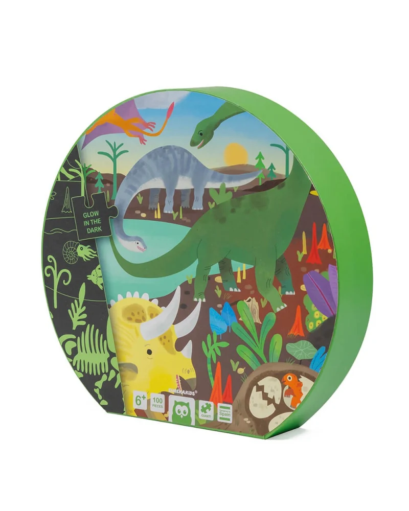 Eurekakids Puzzle Fluo Dinosaure 6A+ - 100 PCS