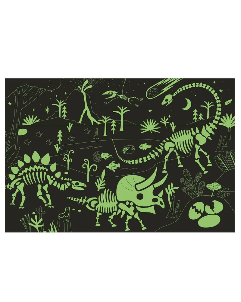 Eurekakids Puzzle Fluo Dinosaure 6A+ - 100 PCS