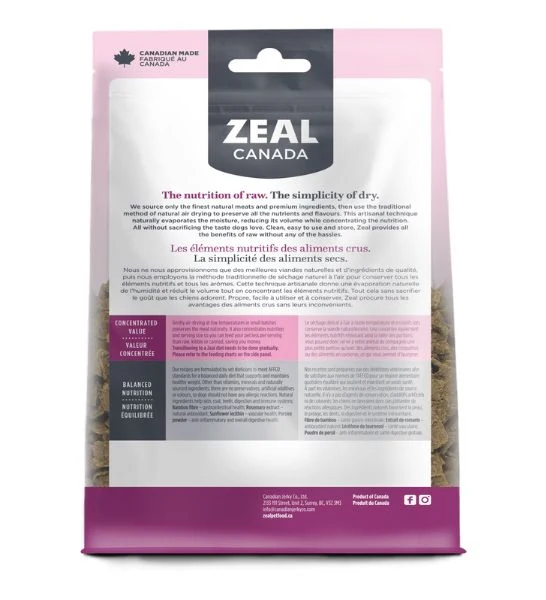 Zeal Air Dried Turkey Recipe Dry Dog Food