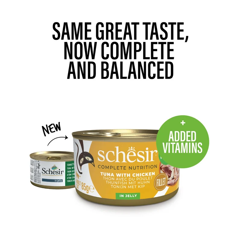 Schesir Tuna & Chicken In Jelly Adult Wet Cat Food 85G