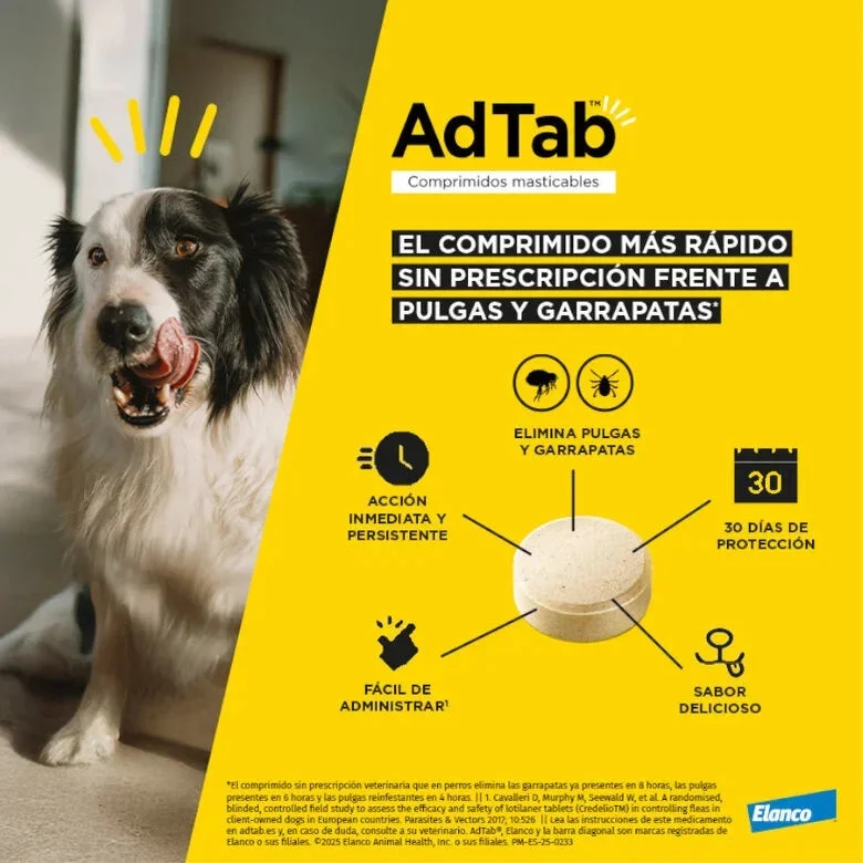 AdTab Comprimido Masticable Antiparasitario para Perros (1 ud)