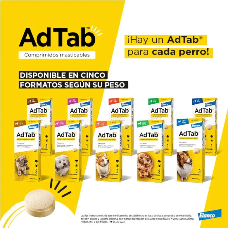 AdTab Comprimido Masticable Antiparasitario para Perros (1 ud)