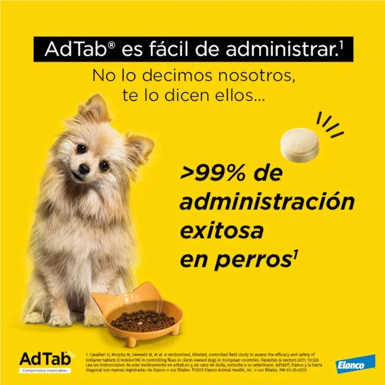 AdTab Comprimido Masticable Antiparasitario para Perros (1 ud)