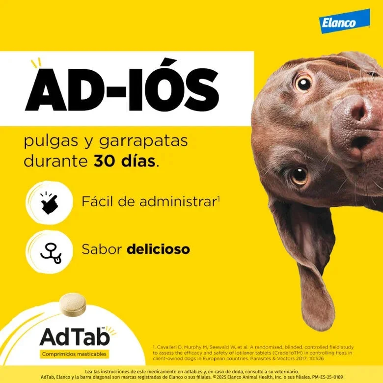 AdTab Comprimido Masticable Antiparasitario para Perros (1 ud)
