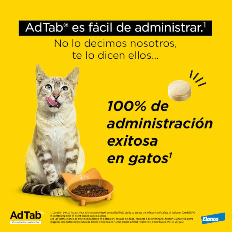 AdTab Comprimido Masticable Antiparasitario para Gatos (1 ud)