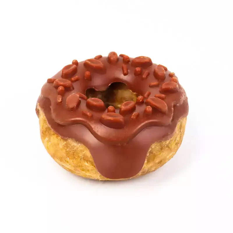 Snack Donut Pollo Glaseado de Fresa 9 cm