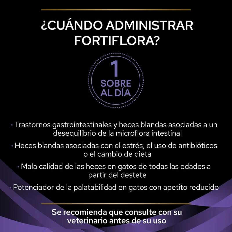 Fortiflora Pro Plan 30 sobres de 1 g Suplemento Probiótico en Polvo para Gatos