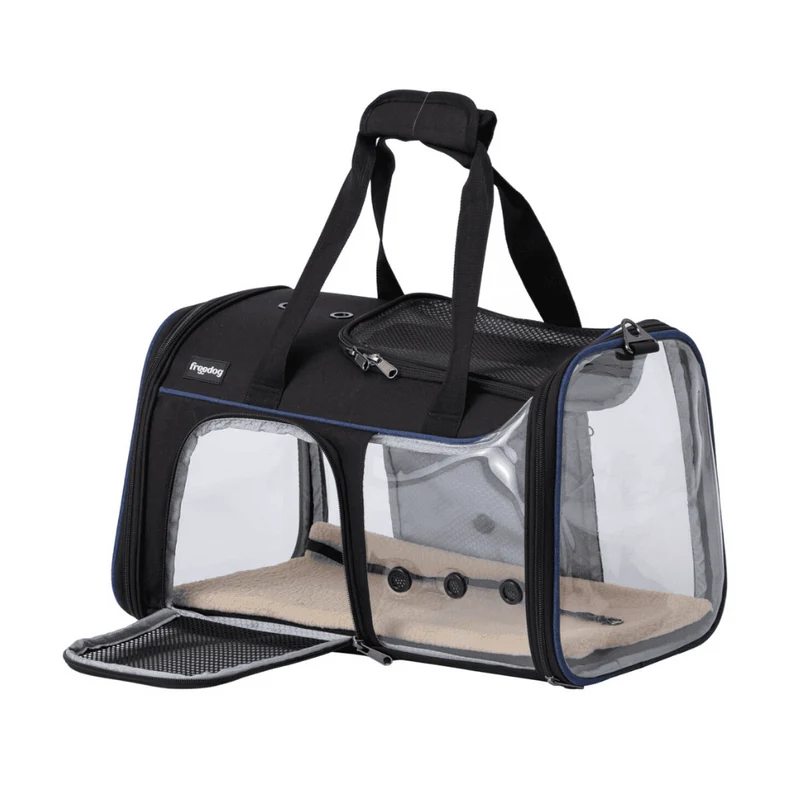 Freedog Transportín Transparente JFK 49x29x29cm para Perros y Gatos