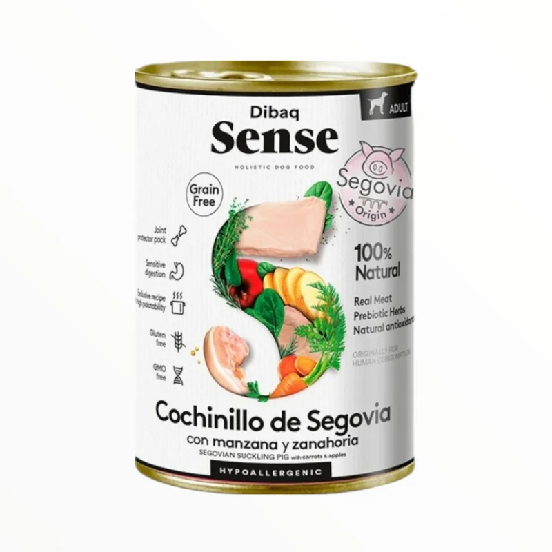 Dibaq Sense Cochinillo Segoviano 380g — Comida Húmeda Monoproteica Sin Cereales para Perros