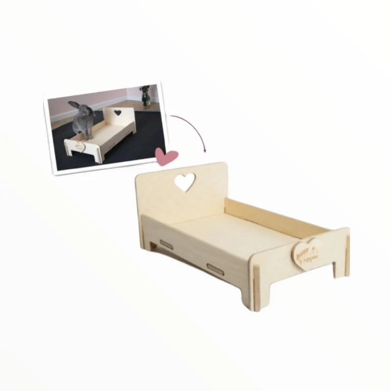 Bunny Nature Cama de Madera para Conejos y Roedores — Lugar de Descanso