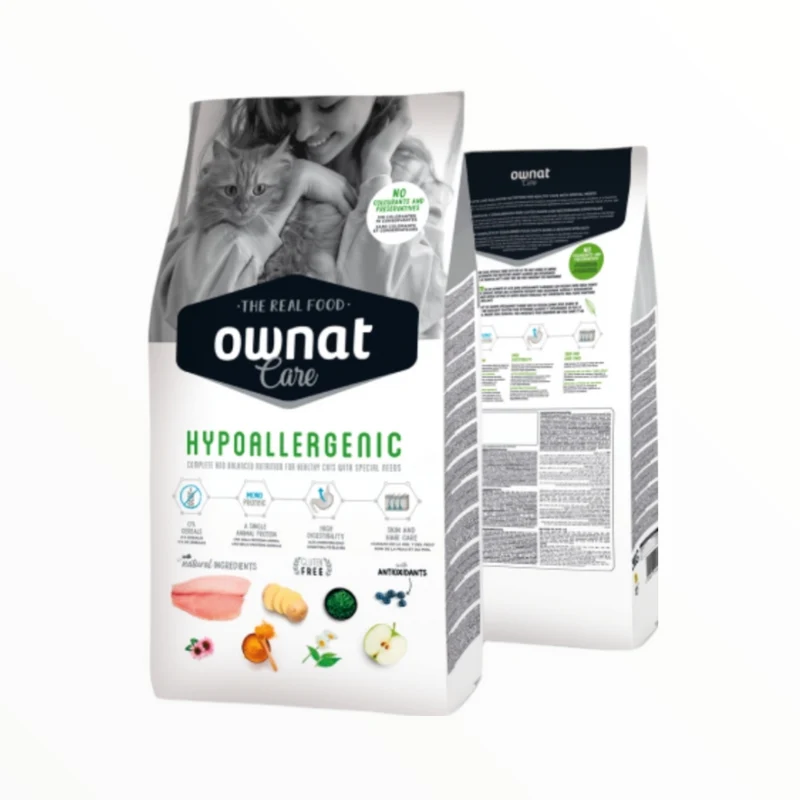 Ownat Care Hypoallergenic para Gatos — Pienso Sin Cereales Fuente Única
