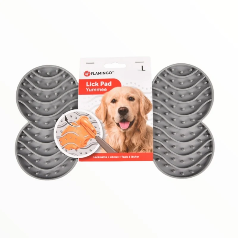 Flamingo Alfombrilla Lick Bone L para Perros y Gatos — Tamaño Grande