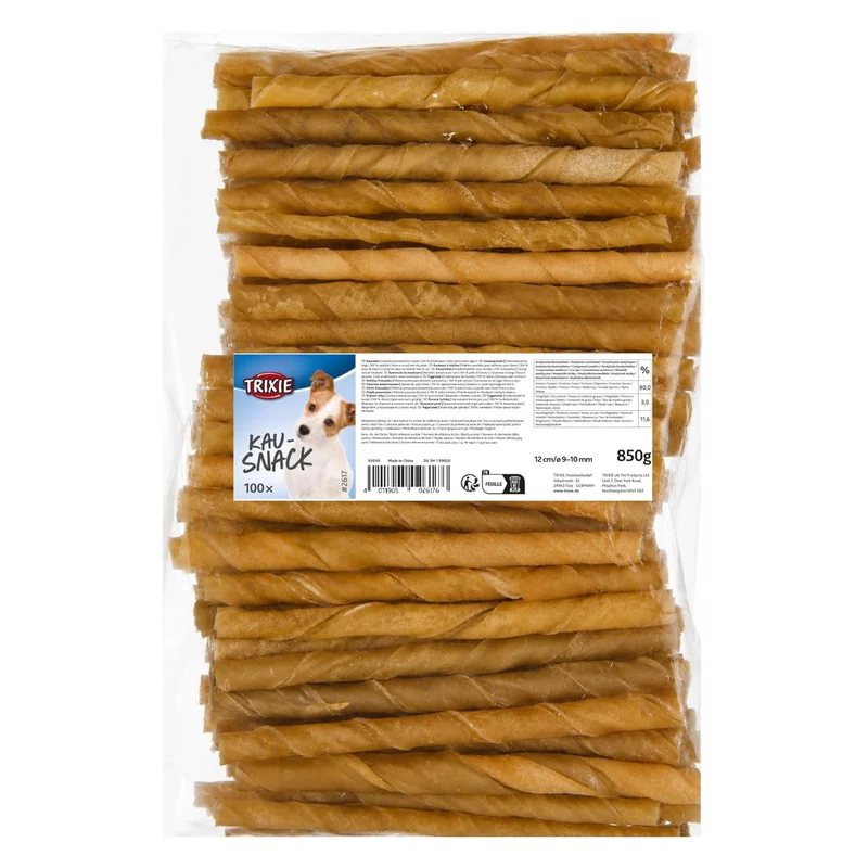 Trixie Twisted Dried Rawhide Chewing Rolls Dog Chews