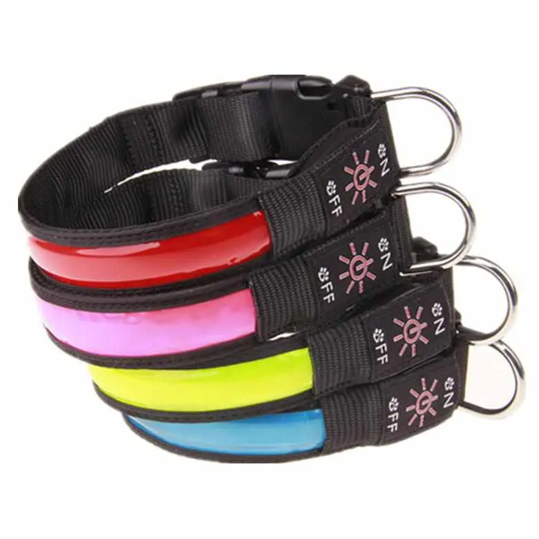 Correa para perros LED, estable de nailon con conexión USB