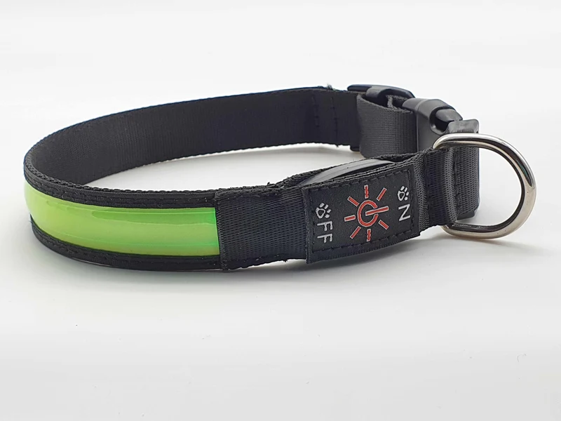 Correa para perros LED, estable de nailon con conexión USB