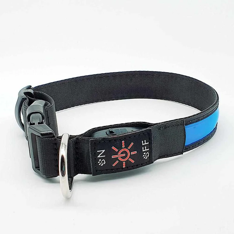 Correa para perros LED, estable de nailon con conexión USB