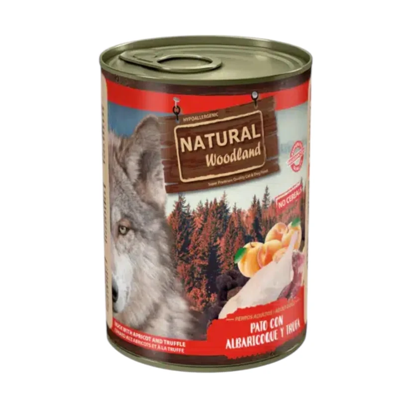 Natural Woodland Pato, Albaricoque y Fruta para Perros — Pienso Natural