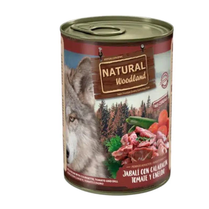 Natural Woodland Jabalí Calabacín y Tomate para Perros — Comida Húmeda