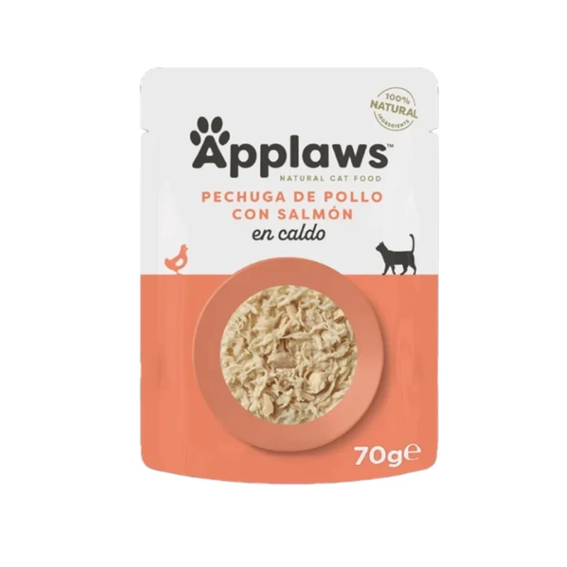 Applaws Caldo Pollo con Salmón para Gatos 70g