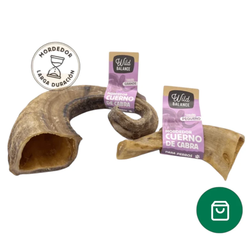 Wild Balance Cuerno de Cabra para Perros — Snack Natural Masticación Duradera