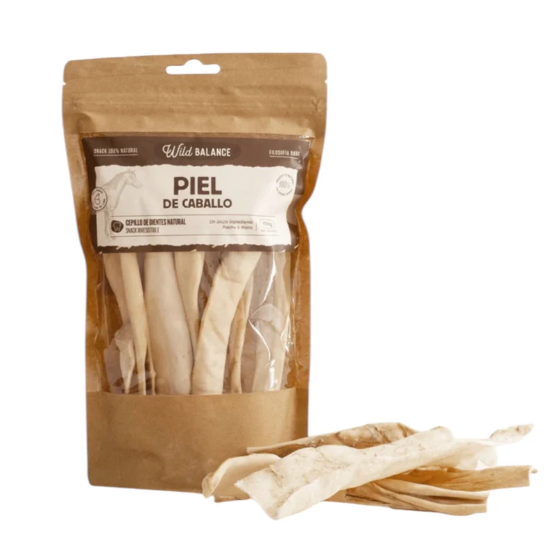 Wild Balance Piel de Caballo Deshidratada para Perros — Snack BARF Masticable