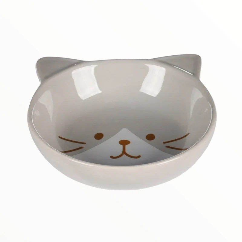 Comedero White Cat para Gatos — Cerámica Elegante Blanco