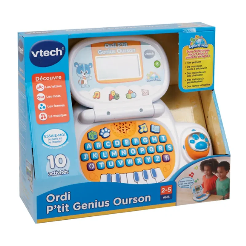 Vtech Ordinateur P’tit Genius Ourson Bleu – 2A+