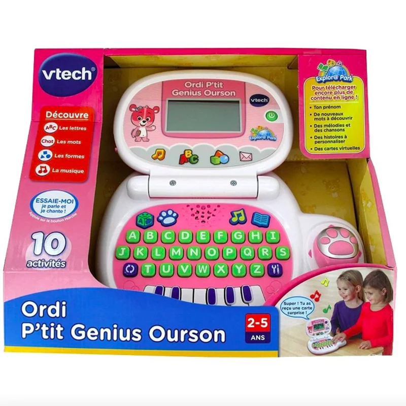 Vtech Ordinateur P’tit Genius Ourson Rose – 2A+