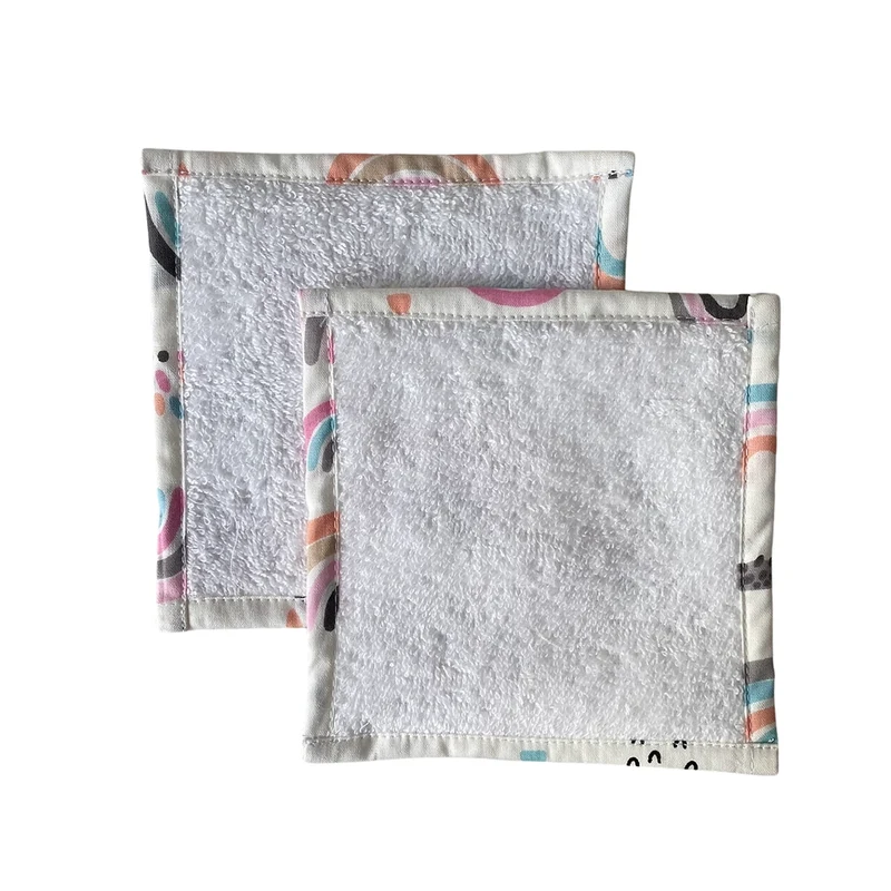 Babymat Lot de 6 Lingettes en Tissu - Rainbow Rose