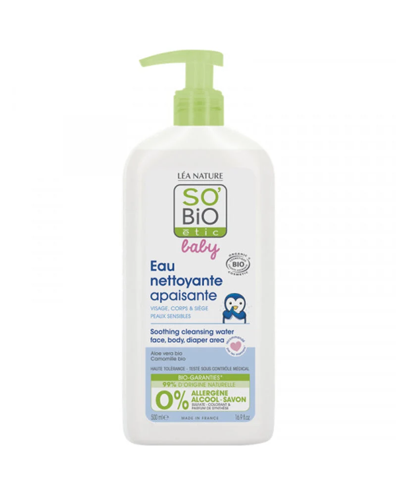 SO BIO BABY Eau Nettoyante apaisante - 500ml