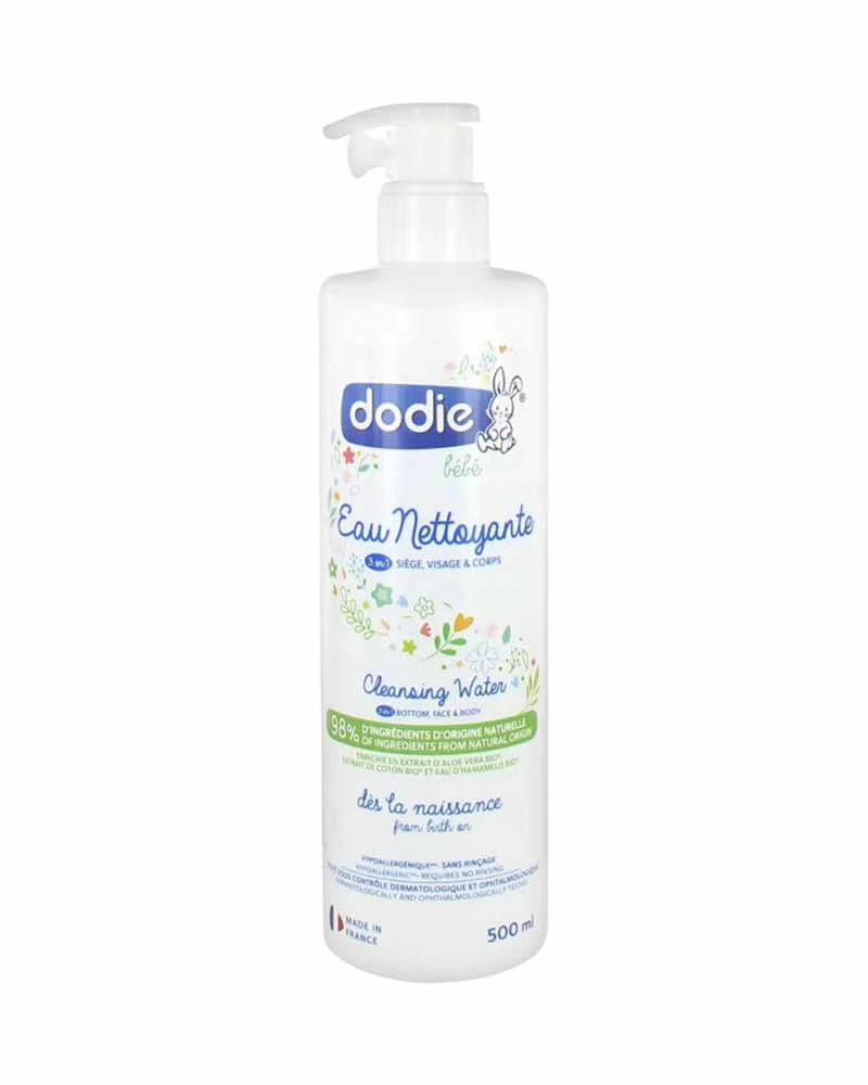 Eau nettoyante 3en1 flacon pompe Dodie - 500ml