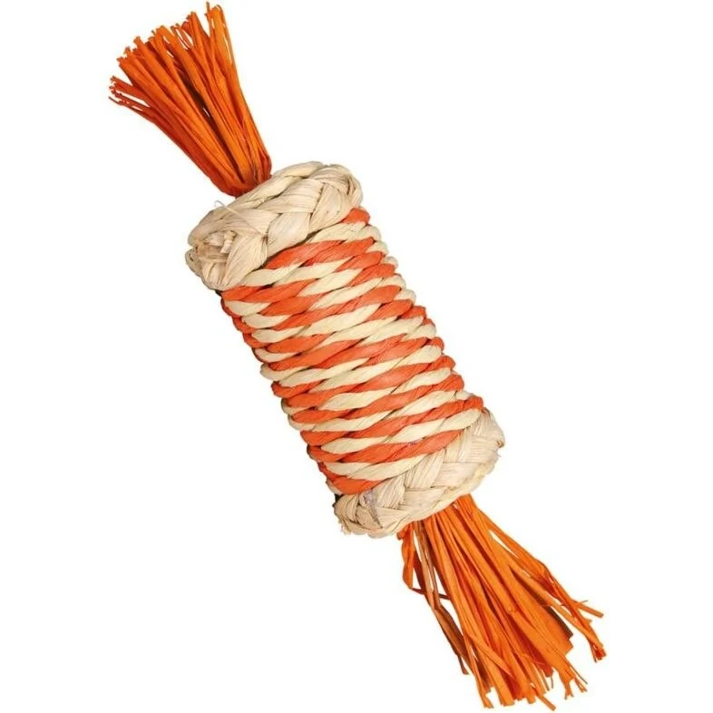 Rollito de Paja para Mordisquear — Juguete Natural para Conejos y Roedores
