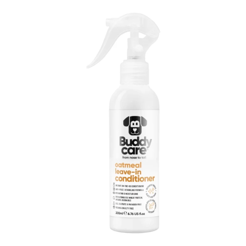 BuddyCare Acondicionador sin Aclarado de Avena para Perros 200 ml — desenreda sin apelmazar