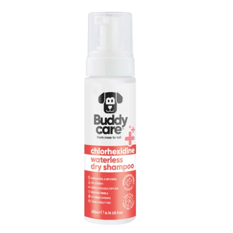 BuddyCare Champú en Seco Antiséptico con Clorhexidina para Perros 200 ml