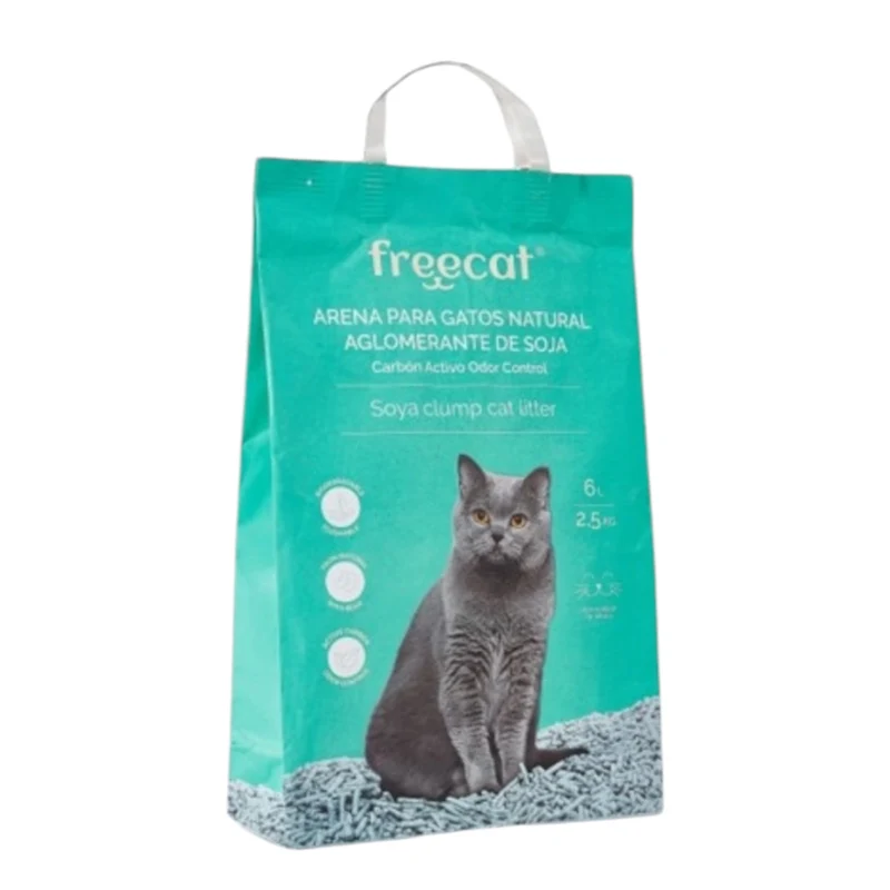 Arena de Soja Freecat Carbón Activo 12 L (6 kg) – Aglomerante Natural Biodegradable para Gatos