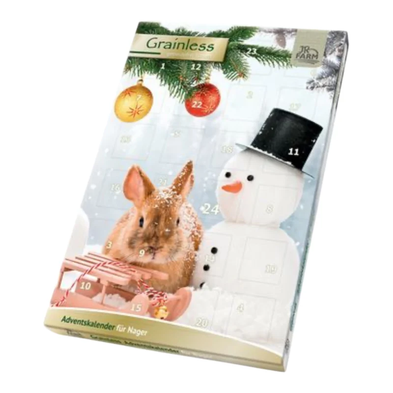 Calendario de Adviento para conejos, cobayas y roedores JR Farm — 24 snacks sin cereales