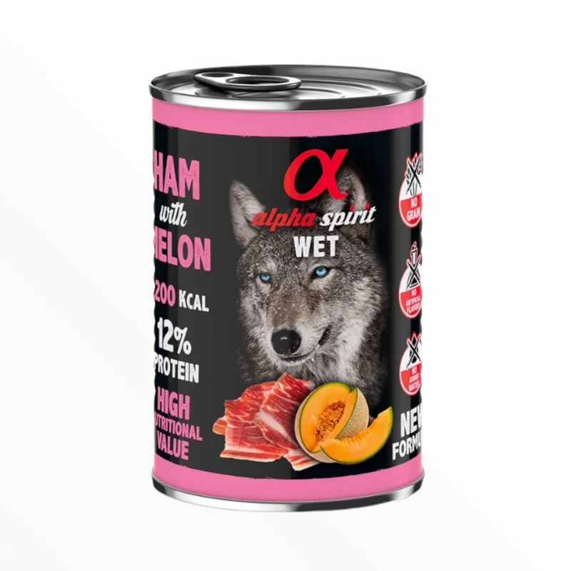 Alpha Spirit Comida Húmeda Jamón y Melón para Perros — Real Food