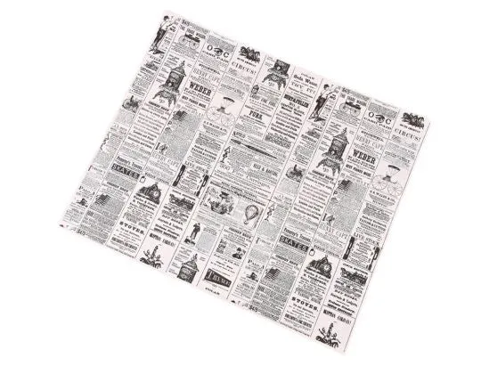 Papel Antigrasa News Blanco 20x25cm (500 unid/pack)