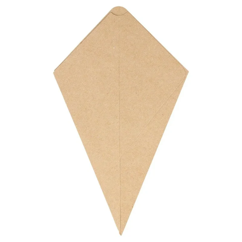 Cono Kraft con espacio para Salsa 20,5x26,5cm