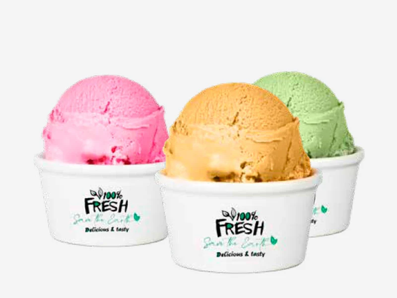 Tarrina Helado Blanca 180ml (6oz)