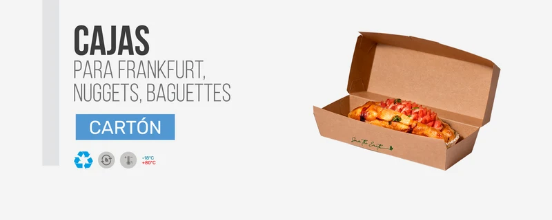 Caja Kraft Hot Dog/Panini XL 26x12x7cm