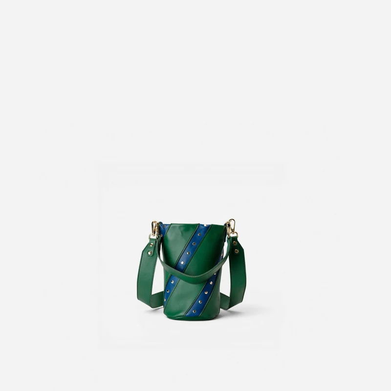 Candy Twist Green & Navy