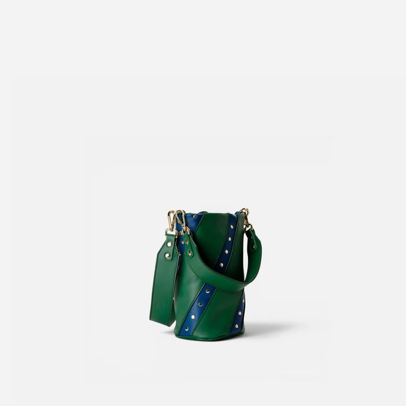 Candy Twist Green & Navy