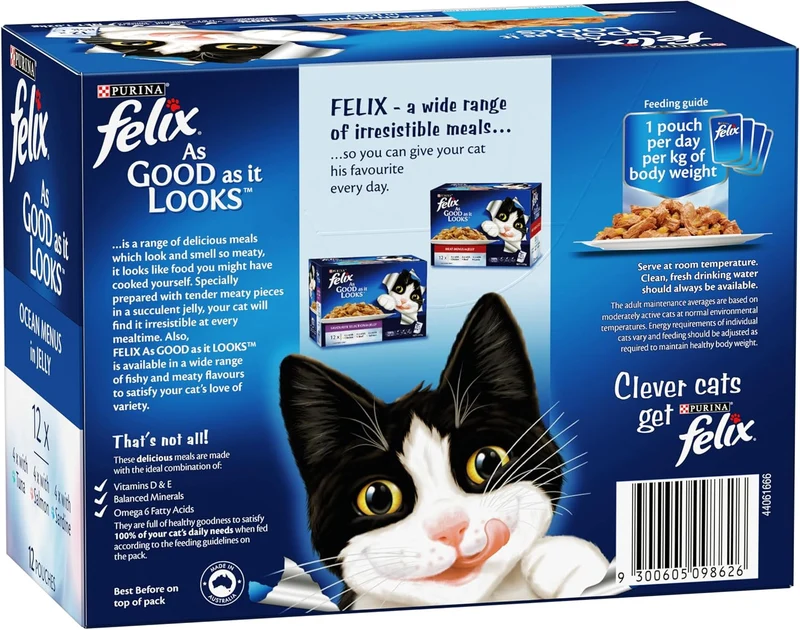 PURINA Felix as Good as it Looks Ocean Menus Wet Cat Food Pack 12X85G