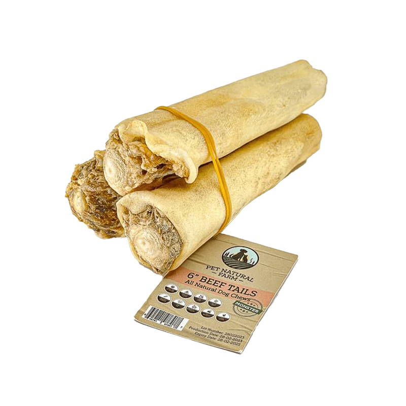 Pet Natural Farm 6" Beef Tail Dog Treats