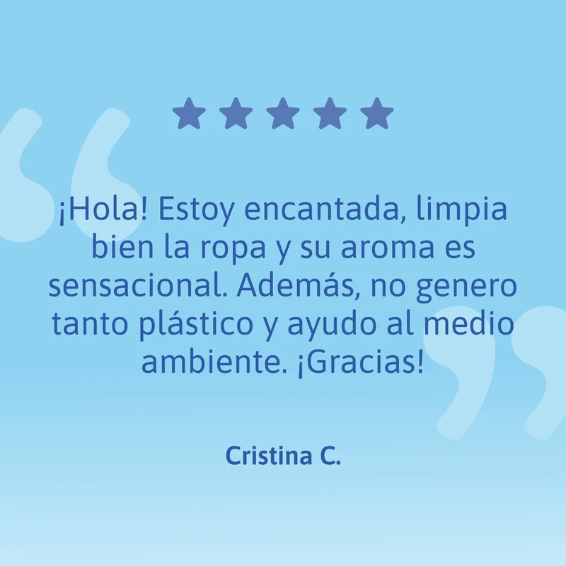 Eco-Tiras de Detergente 40 lavados
