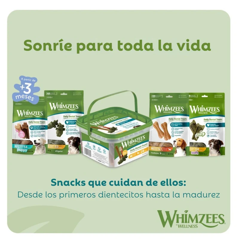 Whimzees Barritas Vegetarianas "S" Bolsa 28 uds