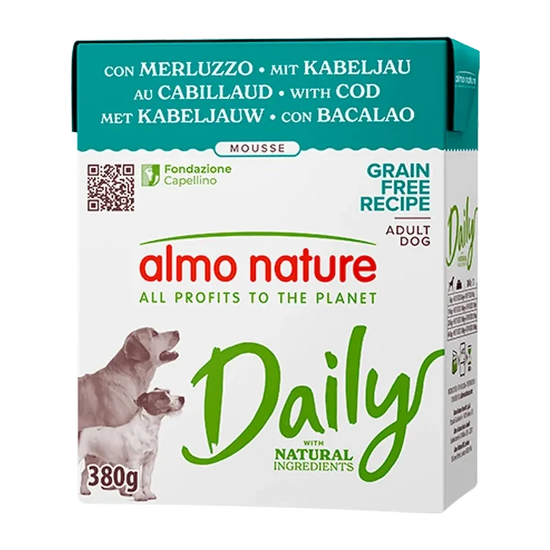 Almo Nature Daily Bacalao Brick Comida Húmeda para Perros
