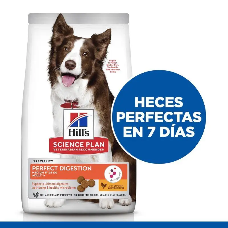 Hill'S Science Plan Adult Perfect Digestion Medium Pollo 14 kg Alimento para Perros