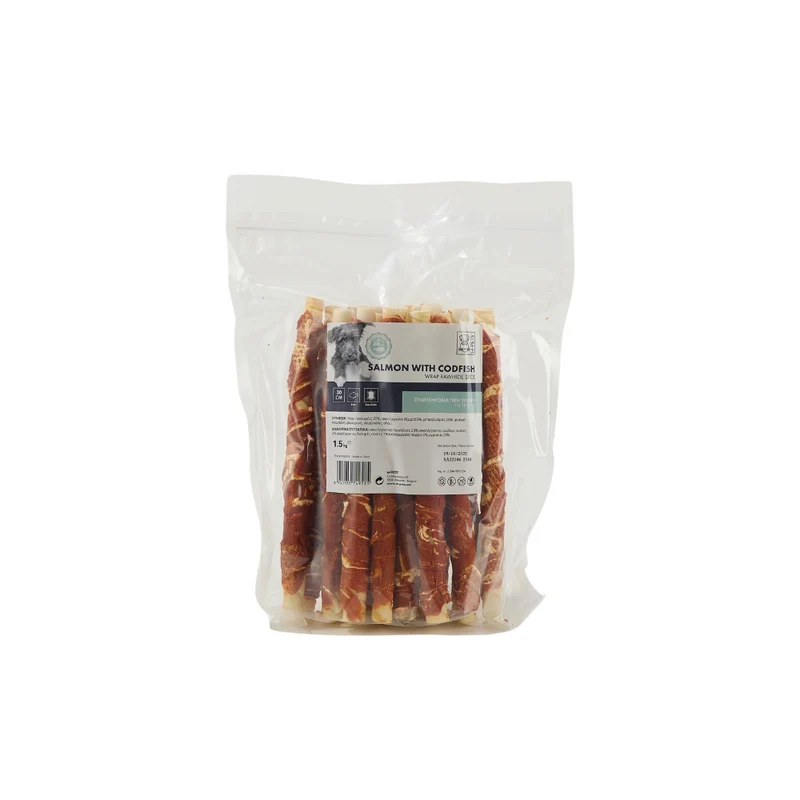 BITE DELIGHT Salmon with Codfish Wrap - 1.5 kg - 30 cm